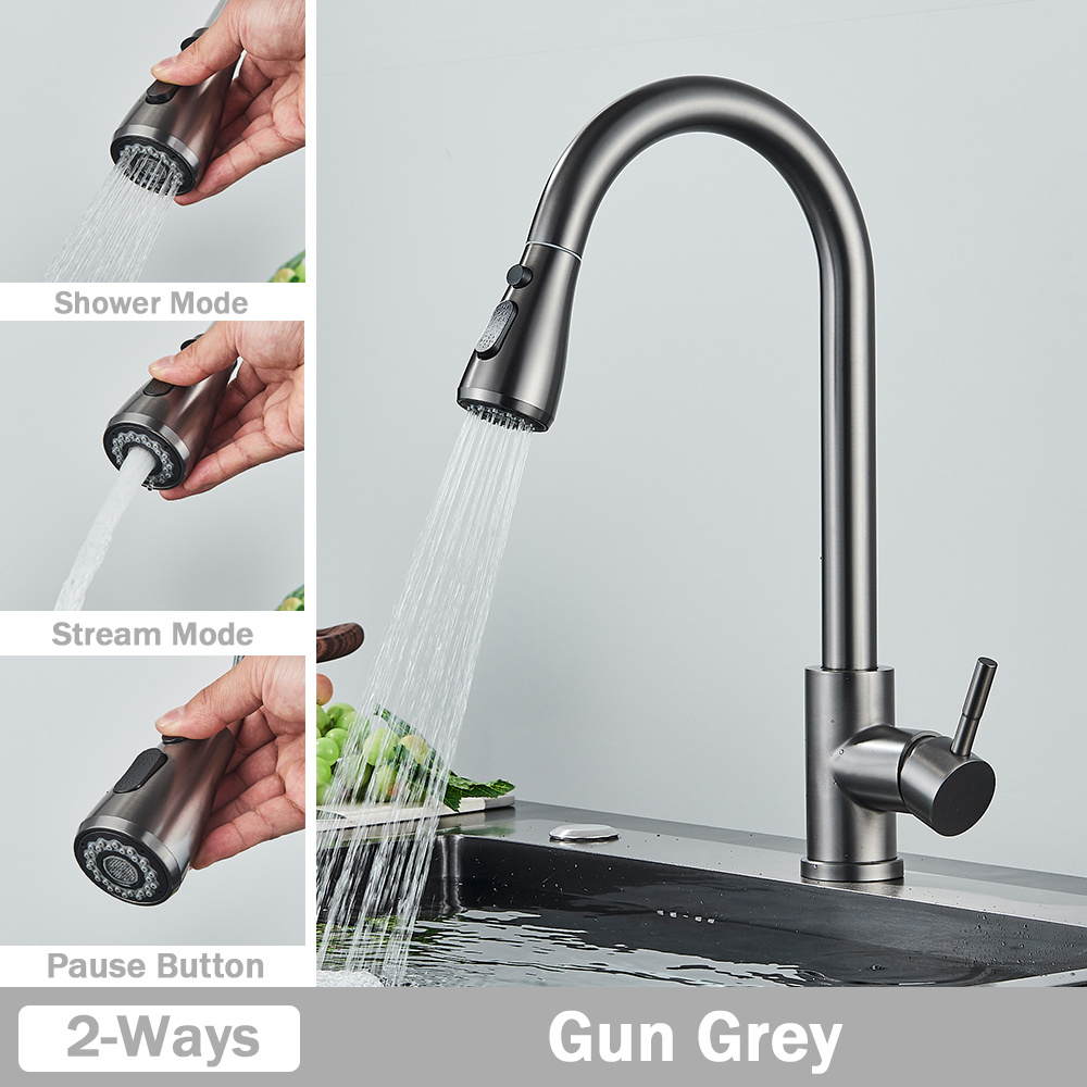 Black Stainless Steel Spring Kitchen Sink Faucet of China Supplier Landonbath