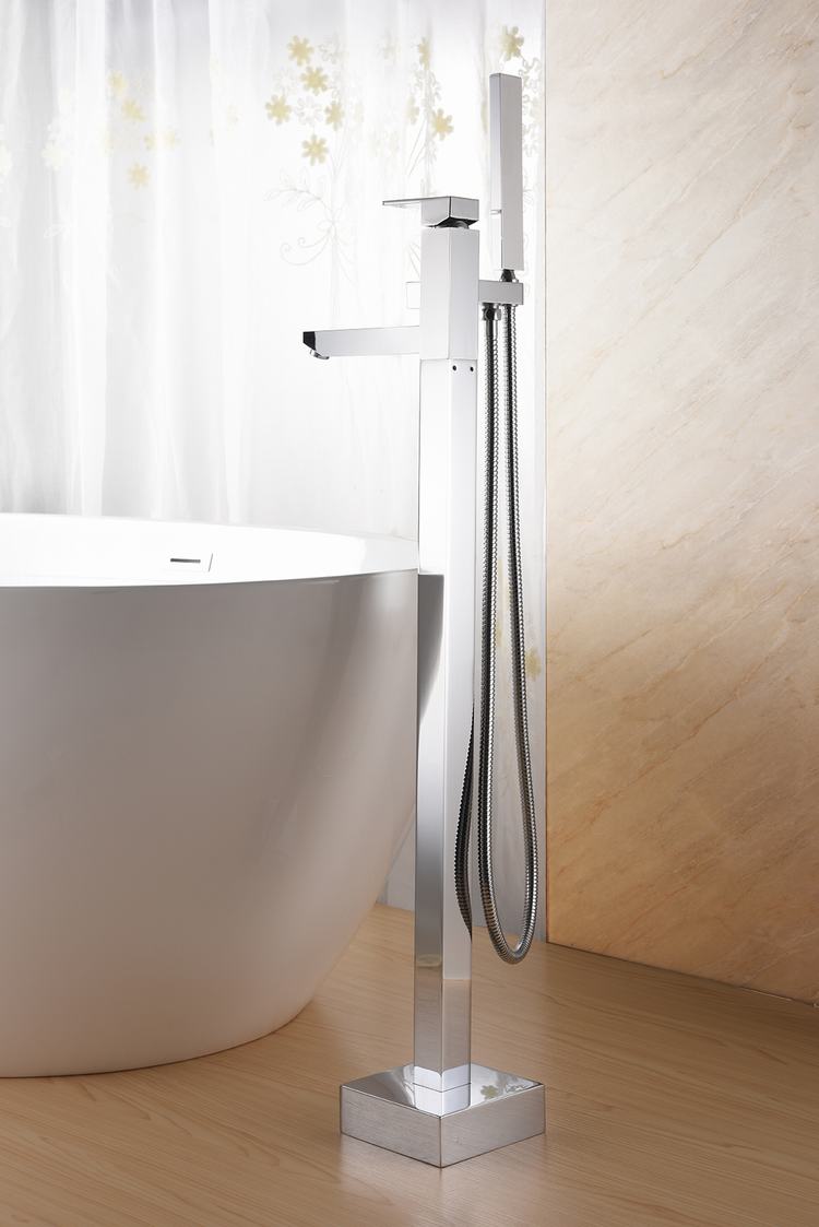 Floor-Mount Bathtub Faucet Hot and Cold Water Exchange Faucet