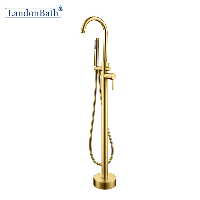Traditional Style Hot and Cold Water Exchange Curved Sanitary Mixer