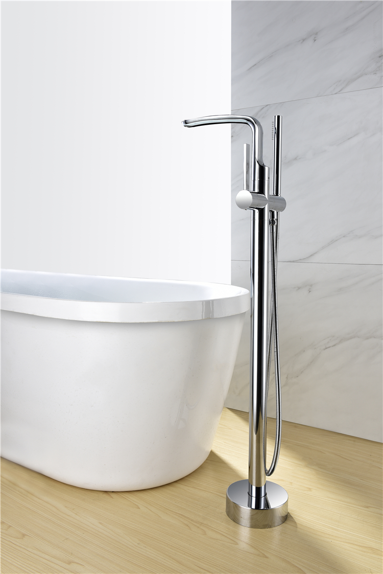Single Hole High Quality Floor-Mount Bathtub Faucet Thermostatic Tap