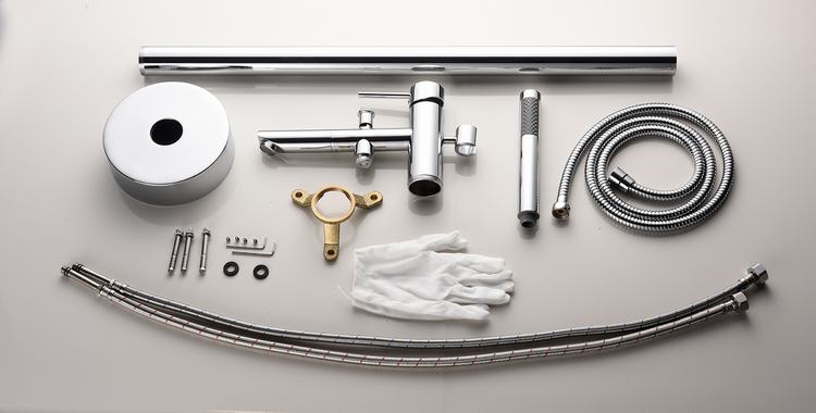 Zinc Alloy Square Round Freestanding Faucet Bathtub Mixer