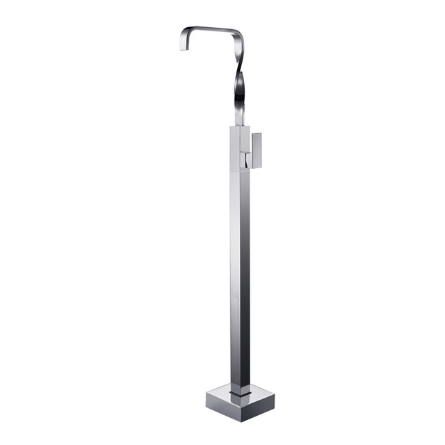 Polished Chrome Elegant Design Freestanding Bath Filler Mixer DF-02018-3