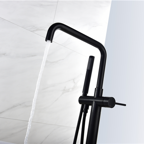 Hot and Cold Bathtub Faucet Floor Mounted Tub Faucet Bathroom Shower Mixer Tap