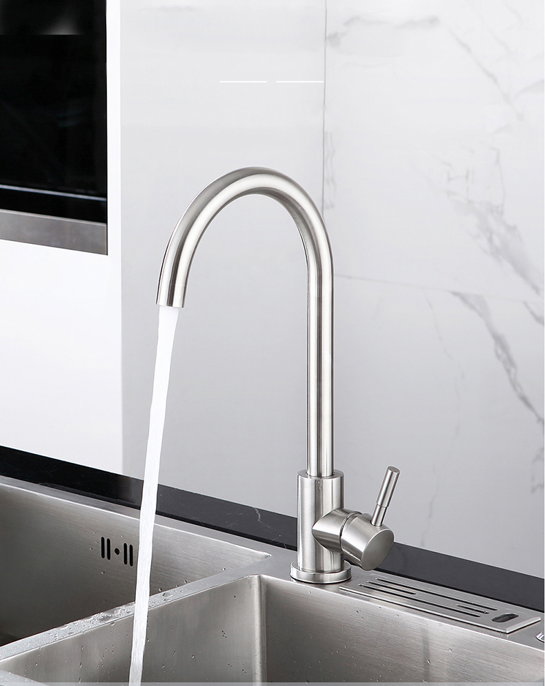 Professional Griferia Para Fregadero Single Handle Water Mixer Tap Kitchen Faucet For Sink 304 Stainless Steel Robinet De Puisag