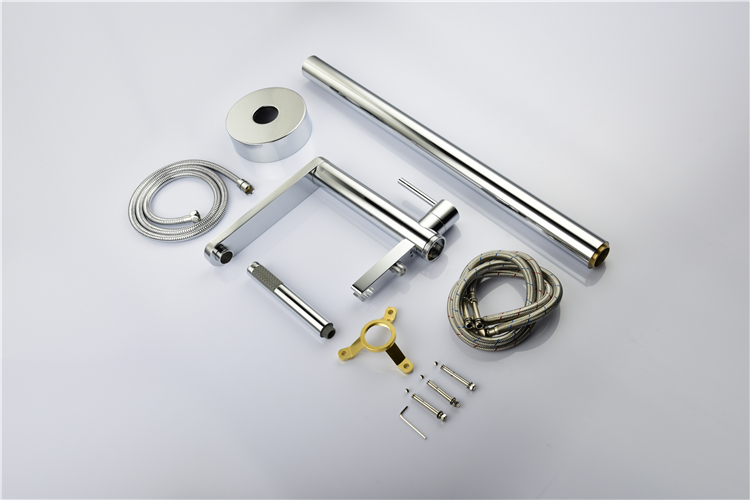 Modern Brass Bathroom Single Handle Hot&Cold Freestanding Tub Faucet