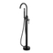 Modern Electroplated Matte Black Stand bathtub Alone Bathroom Free Floor Standing Bath Faucet Tap Mixer Shower