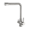 Stainless Steel Sus304 Kitchen Faucet 3 Way Flexible Hose 304 Sink Mixer Tap Three Sus Water 360 Ss304 Piece Taps 2