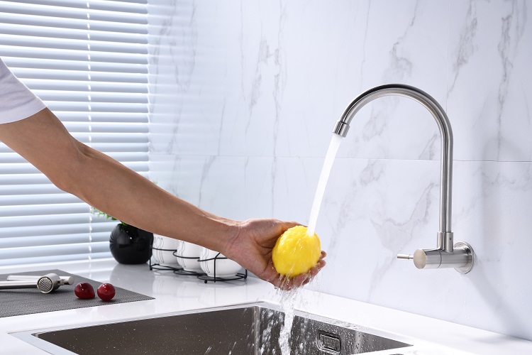 Stainless steel tapware grifo de cocina fra y caliente,Single handle wall mounted kitchen sink tap llave agua faucet