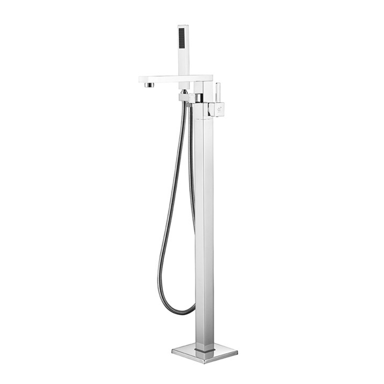 Stainless Steel Floor Standing Bathtub Faucet Bathroom Faucet