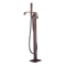 Top Rated Brass Freestanding Bath Shower Mixer Floor Stand Mounted Tub Filler Shower Mixer Free Standing Bathtub Faucet