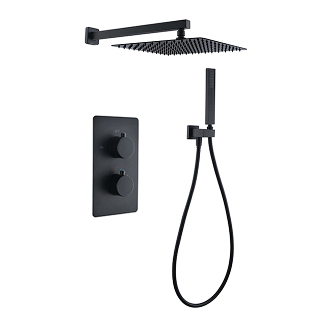 EU Wras Concealed 8" Plastic Head Thermostatic Shower Mixer Faucet Tap Manufacturers Shower Carbide Tap