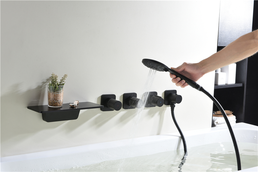 Solid Brass Modern Design Bath Shower Mixer Set China Faucet Supplier Contemporary Style For Bathroom Wall Mounted Tap