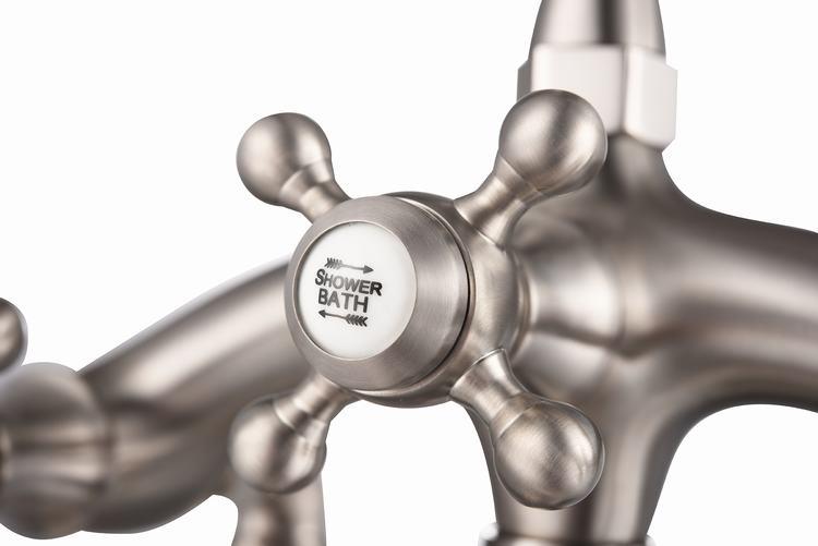 Floor Mount Clawfoot Bathtub Faucet Bathroom Bath Tub Filler Vintage Shower Freestanding