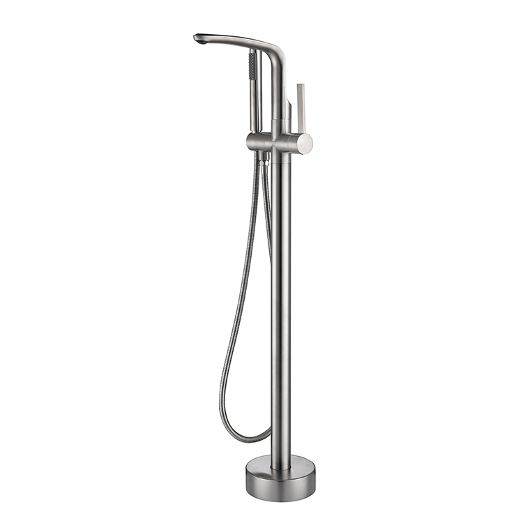 cUPC Approved Bathroom Shower Mixer Floor Standing Tap Matching Stand Bath Tub, Brass Floor Mounted Freestanding Bathtub Faucet