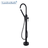 Matte Black Modern Design Styles Floor-Mount Bathtub Faucet