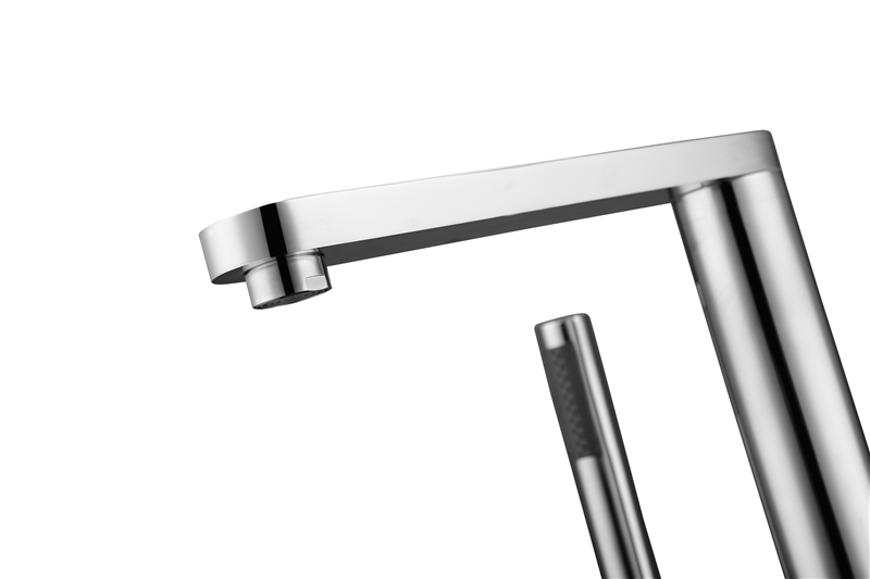 Simple Design 304 Stainless Steel Floor-Mount Bathtub Faucet