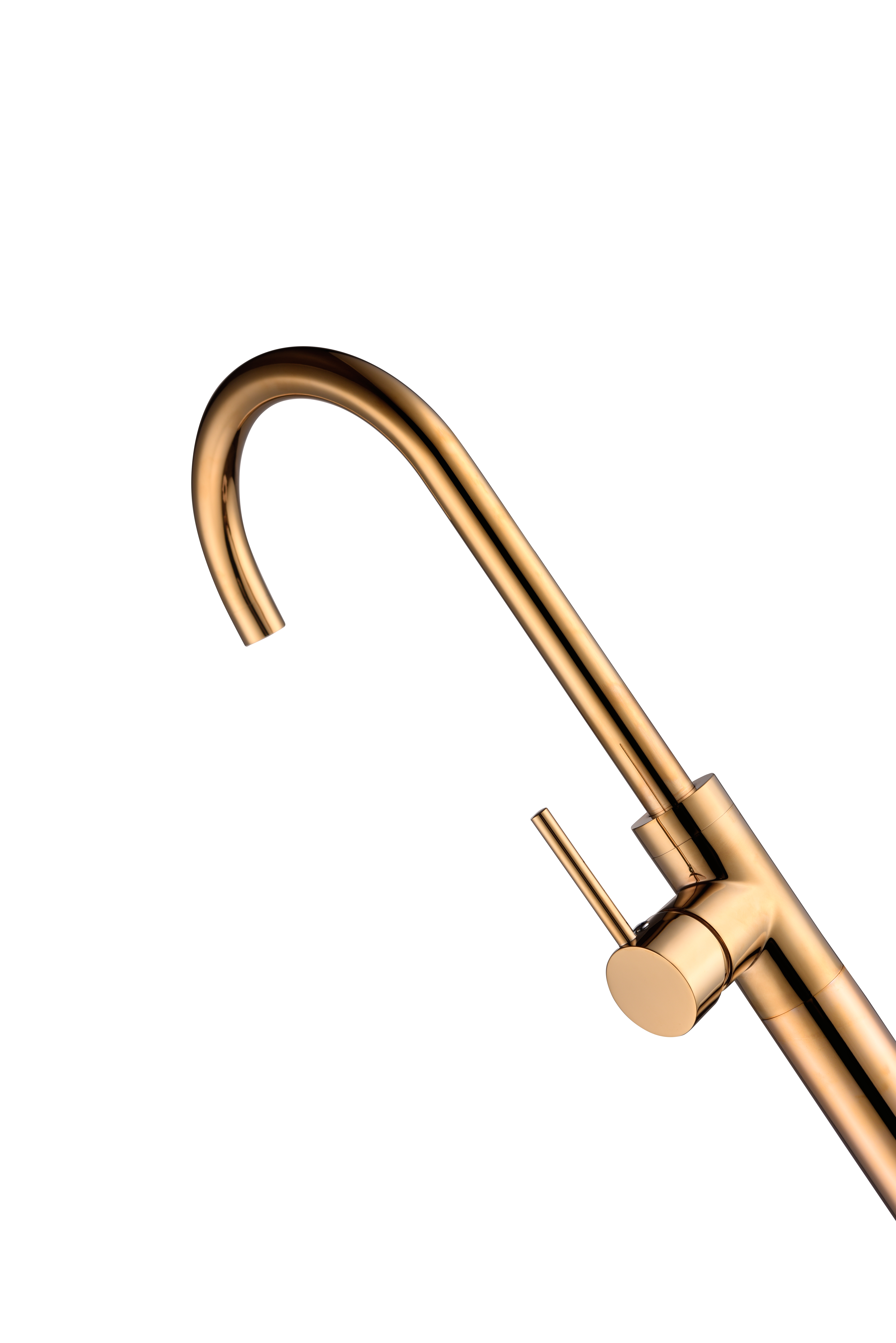 French Gold Single Handle Thermostatic Bathtub Tap