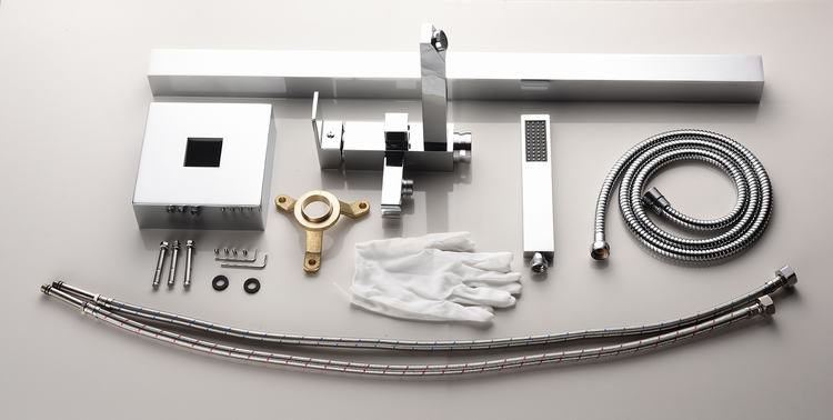 Floor-Mount Bathtub Faucet Hot and Cold Water Exchange Faucet