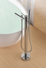 Zinc Alloy Square Round Freestanding Faucet Bathtub Mixer