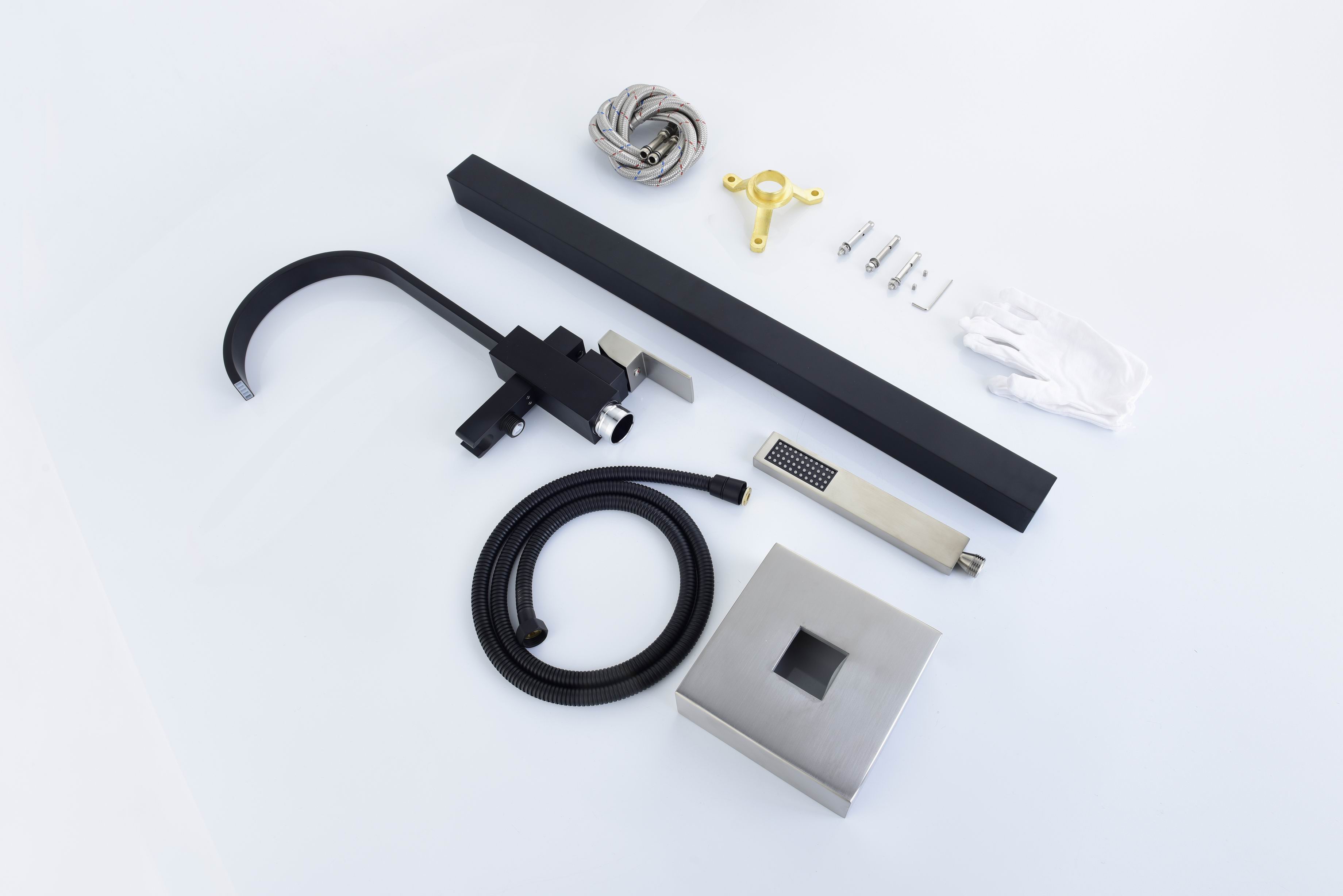 Hot Selling Matte Black Cheap Floor-Mount Bathtub Faucet