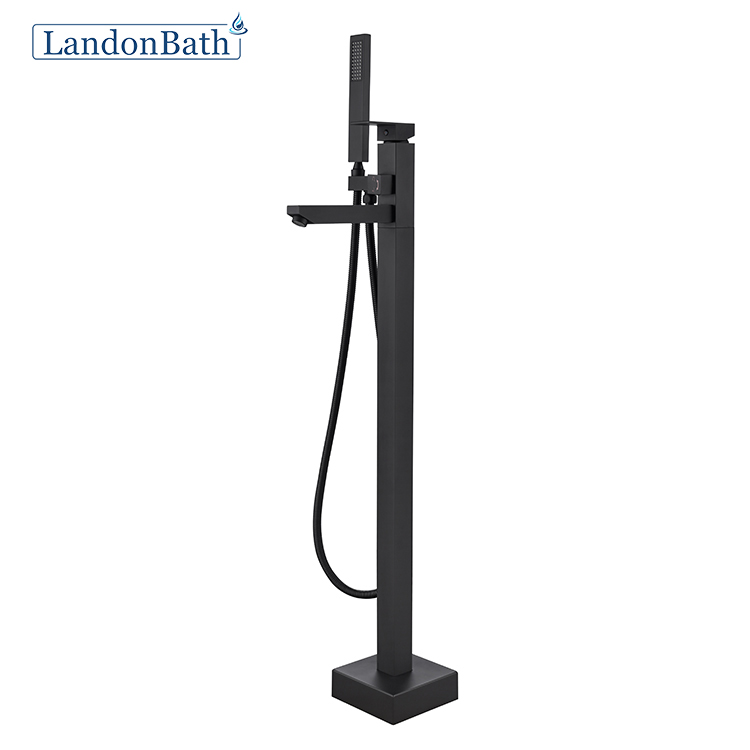 Classical White and Matt Black Square Round Sanitary Ware Faucet Tap