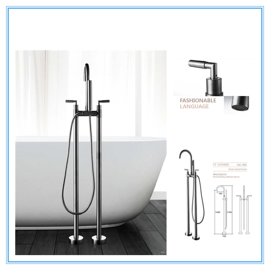 Simple Design Square Round Brass Chrome Bathtub Mixer