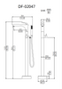 Floor Standing Shower Faucet Mixer for Freestanding Bathtub DF-02047