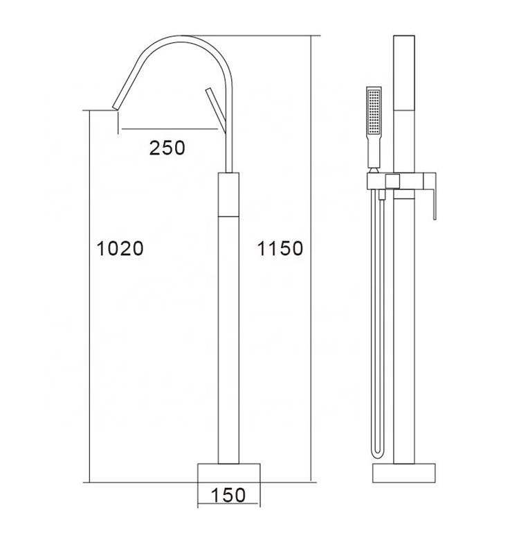 Latest Bath Tubs Taps Floor Mounted Tapware Bathtub Faucet Covers Free Standding Standing Lavatory Tap Tube Safe Shower