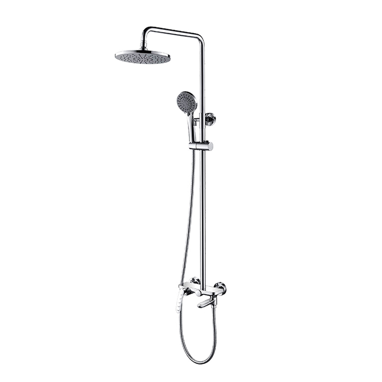 Rainshower Round Brass Bathroom Shower Sets Special Handle Self Closing Shower