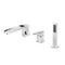 Waterfall Spout Chrome Brass Bath Tub Faucet 3 Hole Deck Mount Tub Filler