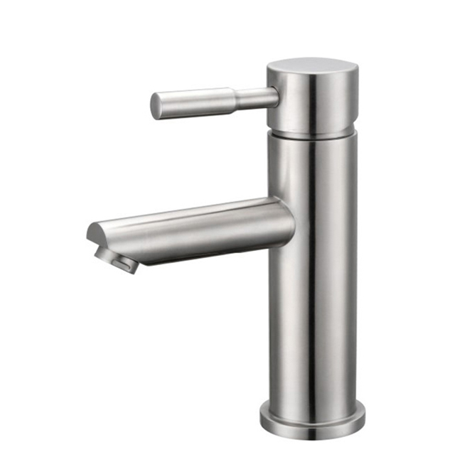 Bathroom Faucet Single Hole Stainless Steel Basin Faucet Hot Cold Water Mixer Tap
