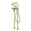 Deck-Mount Roman Bathtub Faucet Brass Chrome Bathroom Faucet