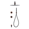 Vintage Design Black Shower Faucets Rainfall Ceiling Mount Rain Mounted Set Mat High Quality Bath Wall System Matte Head