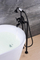 Orb Black Bath Tub Faucet Floor Mount Antique Filler Brass Shower Mixer Taps Faucets Hand Tap