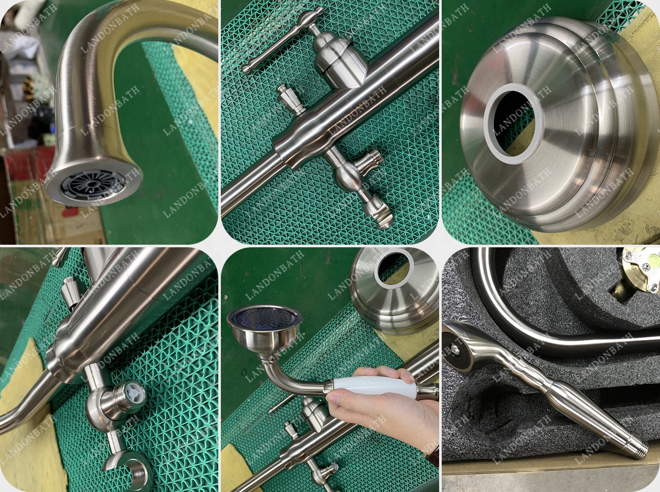 Brass Freestanding Bath Tub Faucet Shower Brushed Nickel Faucet Set CUPC Certified Showers