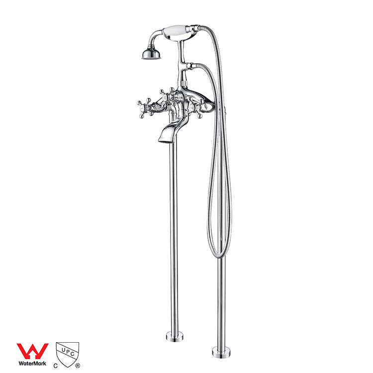 Brushed Nickel Deckmounted Tub Mixer Deck Mount Bathtub Faucets Waterfall Faucet Shower System Massage With