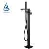 Floor Mount Free Standing Bathtub Faucet Shower System Set Freestanding Mounted With Hand Tub Filler And Hand Held