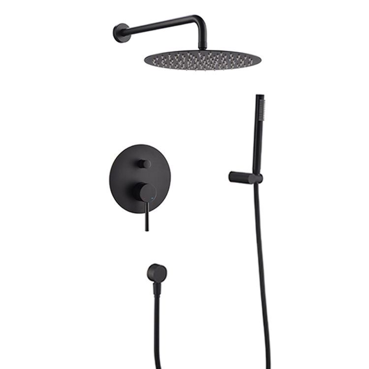 China Factory Good quality Prices Bathtub Faucet Black Floor Mount Brass Single Handle Bathroom Faucets with Hand Shower