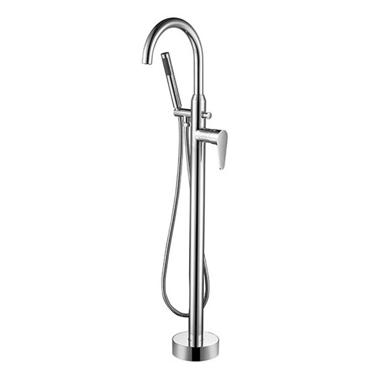 New Design Floor Standing Bath Tub Brass Bathtub Faucet with Single Handle