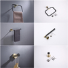 Brushed Gold Black Bathroom Accessories Set Paper Holder Towel Rail 623Series
