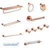 Bright Gold Bathroom Accessories Set Paper Holder Towel Rail 70Series