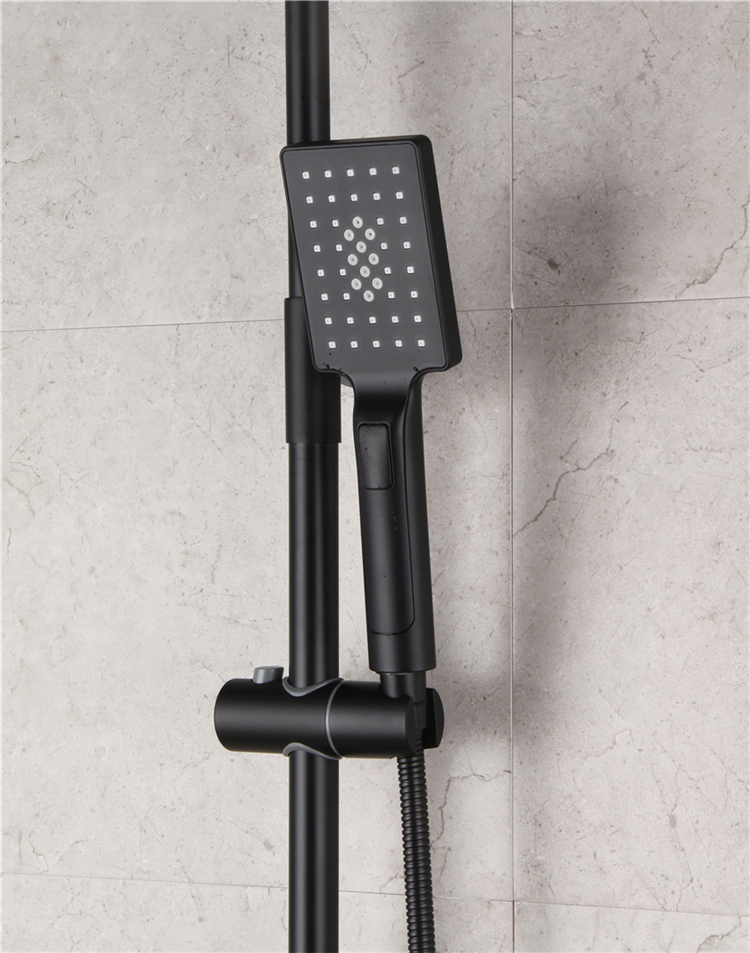 High Brass Quality Matte Black Concealed Bath Shower