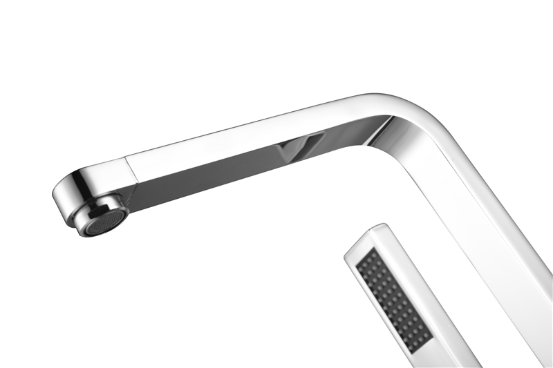 Brass High Quality Single Hole Floor-Mount Bathtub Faucet