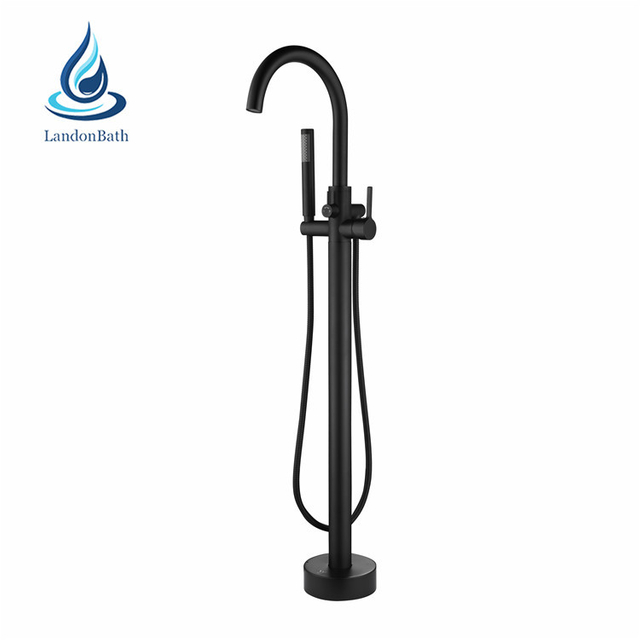 Classical White and Matt Black Brass Chrome High Quality Freestanding Faucet