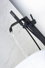 Classical White and Matt Black Landon Bath Freestanding Faucet