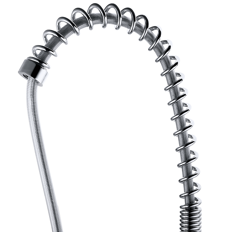 Deck Mount Sanitary Ware Brass Chrome S304 Stainless Steel Spring Pull-Out Sink Faucet Kitchen Mixer