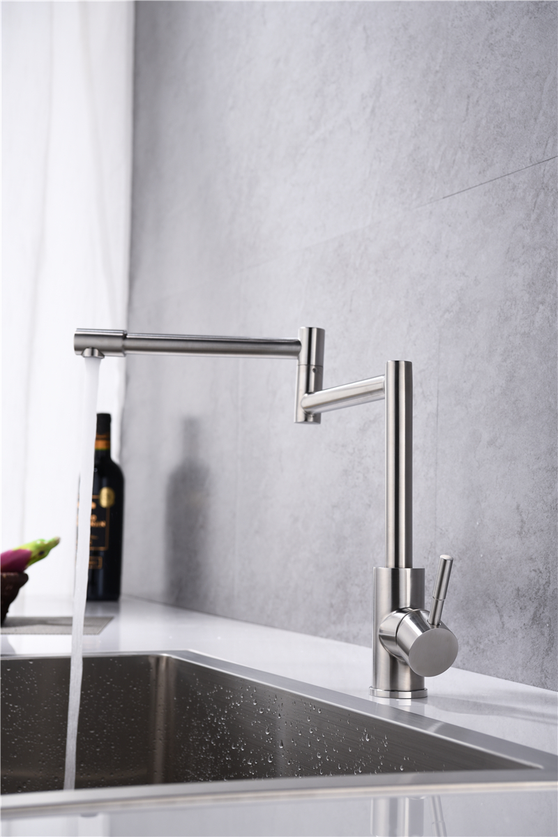 New Deck Mount Folding Kitchen Faucets Single Handle Sink Taps Torneira De Pia