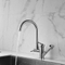 Wholesale High end 304 desk mounted long neck sink tap faucet keukenkraan stainless steel kitchen faucet with dual handle