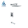 Plumbing Fixtures Shower Twin Station Rain Brass Faucet Bath Mixer High Quality Taps Faucets Whit Hand Stand Up Bathroom Tap