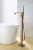 Italy Design Brass Floor Freestanding Bathtub Faucet Contemporary Free Stansing Bath Tub Mixer Taps Fillers Shower Set